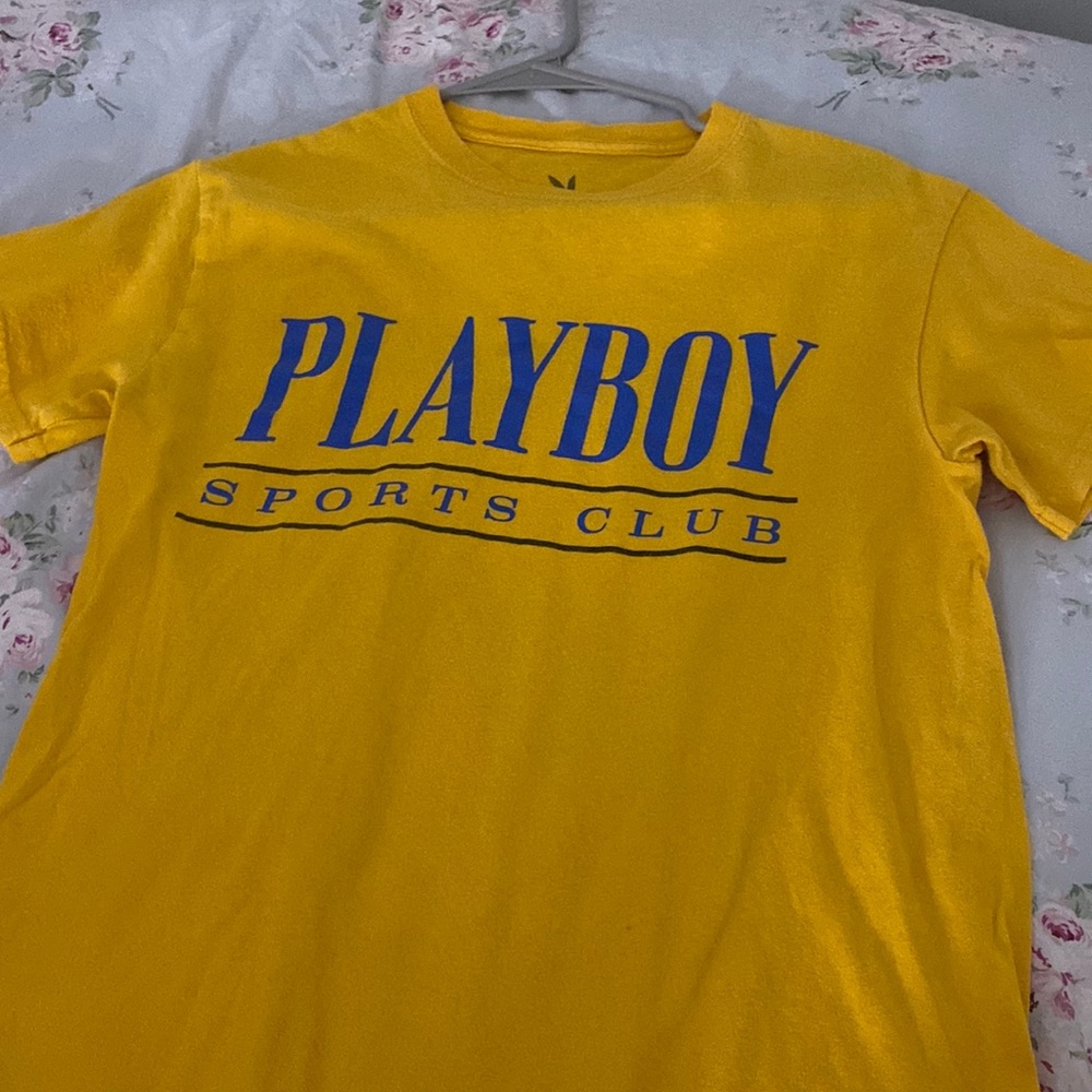 yellow playboy shirt